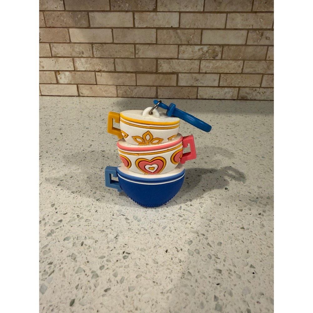 Disney Mad Hatter Tea Cups Hand Sanitizer Holder Keychain Bag Clip